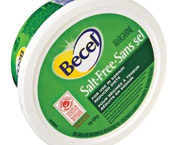 Par cela: La margarine Becel sans sel